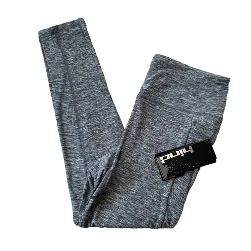 Hind athletic pants black & white marled women’s size large reflective NWT