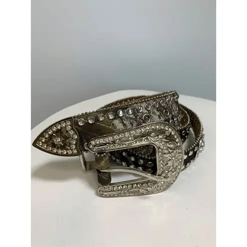 Blazin Roxx Green Camo Jeweled Western Belt