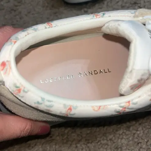 Loeffler Randall Remi Lace Up Sneakers Beige Floral 5.5