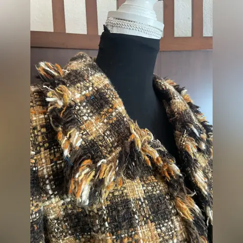 Walter Black and Carmel fringe trim blazer Black Size 8