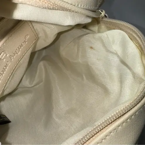 Etienne Aigner Shoulder Bag Cream Tan Jute Vinyl Crossbody Bag Vintage