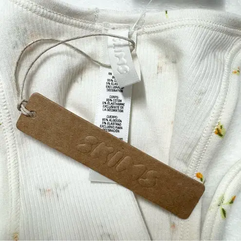 SKIMS Cotton Rib Cropped Cami - Marigold Rosebud Print - XS - NWT