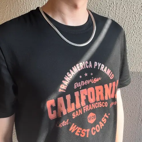 Snake Chain Link Chain Necklace for Men Women Streetwear Unisex Style Silver