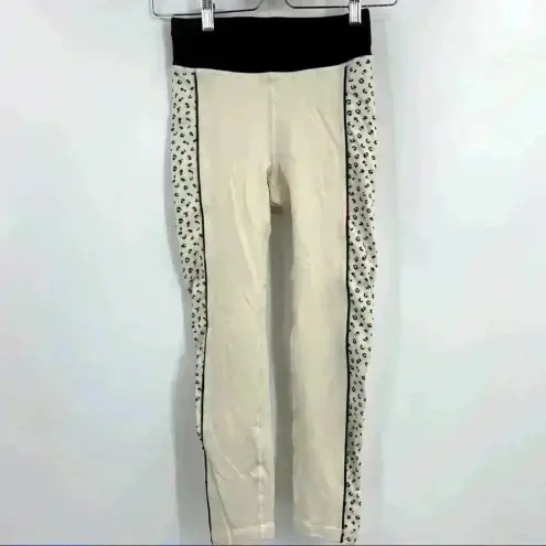 Vimmia Women's Meow Side Print Piped Half & Half Midrise Leggings Size S