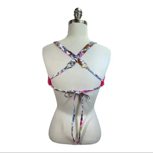 California Waves | NWT | Large | Crochet Raspberry Pink Bralette Bikini Swim Top