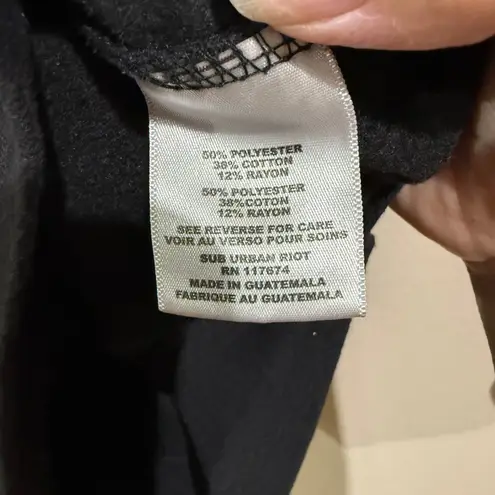 SUB_URBAN RIOT Sub Urban Riot Womens Happy Camper Graphic Print Sweatshirt Pullover Black S