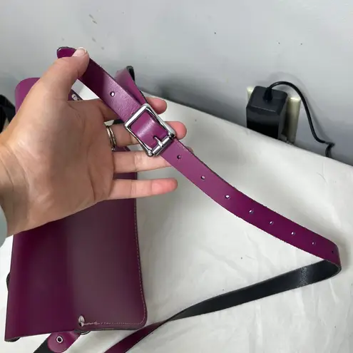 Mini Traditional British Vintage Satchel Boysenberry Crossbody Bag Purple