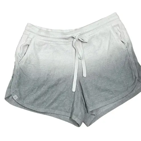 Barefoot Dreams Cozy Chic Lite Ombre Gray Shorts Size Medium Soft Comfy Pull On