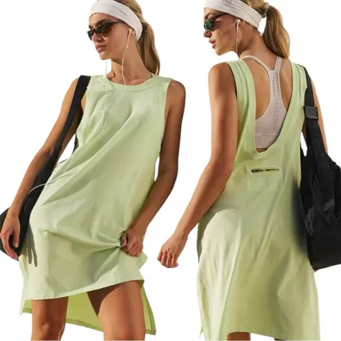 NWT Free People FP Movement Neon Hot Shot Tunic Tank Size Small Green