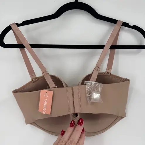 Thirdlove NWT 24/7 Classic Strapless Bra Microfiber Power Mesh Nude Size 36E