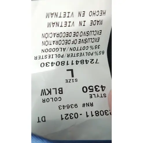 Authentic Cherokee Workwear Cherokee Workwear Authentic Scrubs Classic Snap Front Black Jacket Large