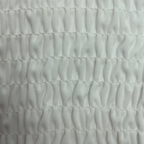 Cabana Del Sol White Smocked Bikini Bottoms Size Large