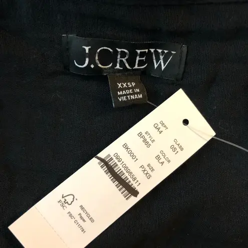 J.Crew Womens Cap Sleeve Tunic Cover Up Soft Gauze Black XXS Petite Size undefined