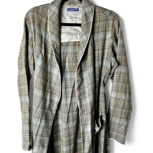 Pendleton  - Unisex Light Plaid Wool Robe Vintage 90s - Sz. S