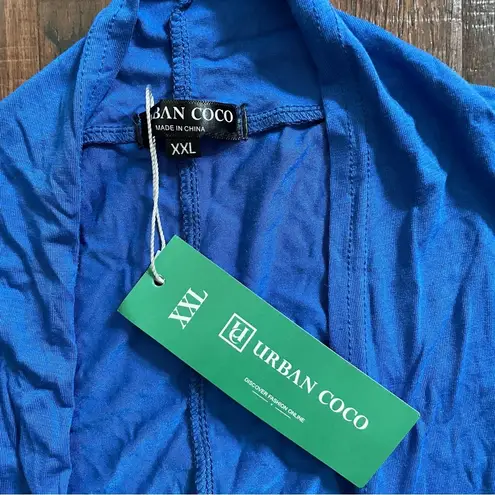 Urban Coco sleeveless, asymmetrical hem lightweight cardigan vest, size XXL, NWT