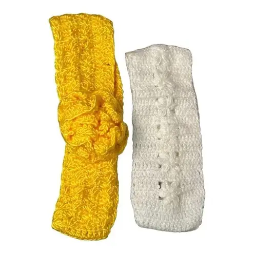 HANDMADE CROCHET KNITTED HEADBANDS SET OF 4 Pink