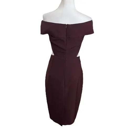 AQ/AQ  Mulberry Aura Dress Cutout Sheath Party Cocktail Womens Size US 6