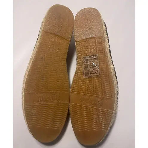 Soludos NWOB The Original Espadrille Sandals Cotton Jute Loafers Black sz. 6.5