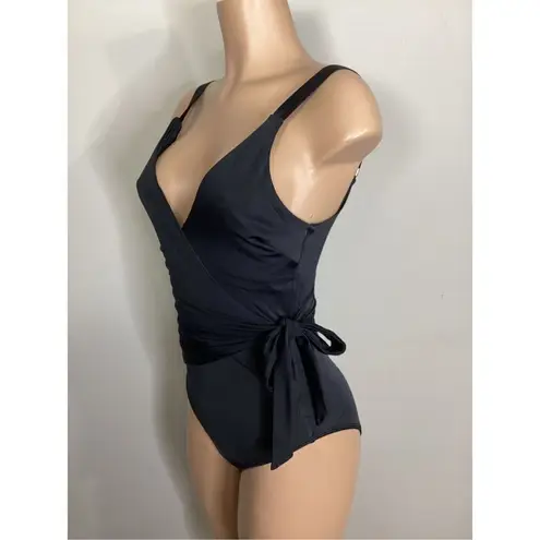New. HAH (Hot As Hell) black wrap one piece swimsuit. XS. Retails $189