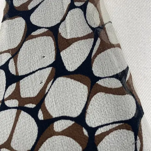 Vintage Y2k Silk Mini Dress Faux Wrap Surplice Fit & Flare Abstract Print Gray 4