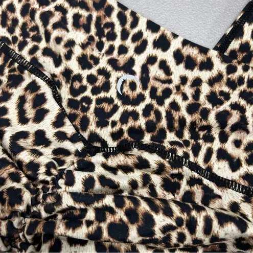 Zyia Active Animal Leopard Print Leggings Scrunch Bootie Hi-Rise Womens Size 12