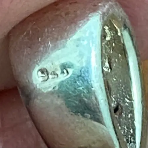 Vintage 925 Signed Blue Topaz Aquamarine Natural Gemstone Pendant 5.6g