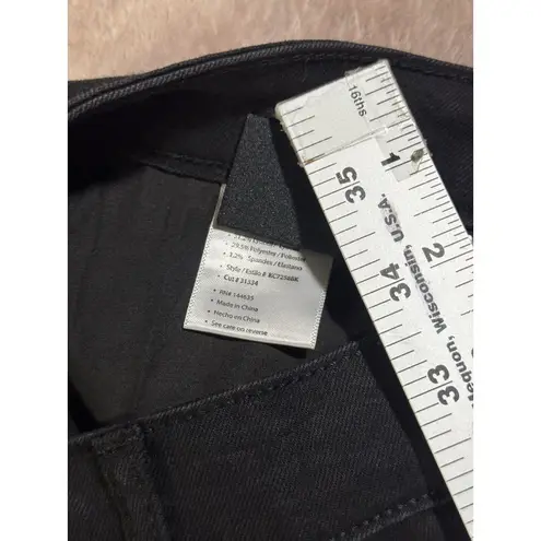 KanCan Womens Dark Wash Distressed High Rise Skinny Size 26 Black