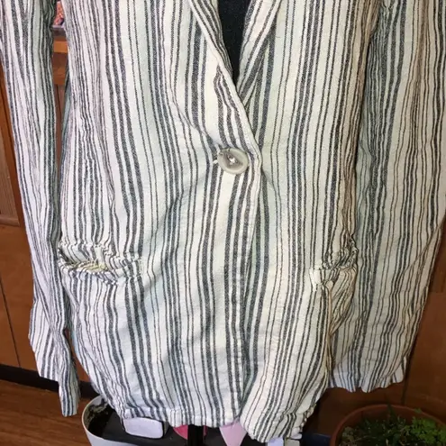 Sanctuary  Linen Blend Striped Blazer medium