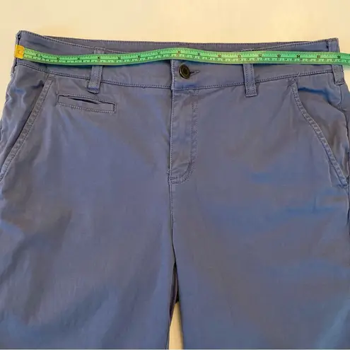 Orvis  Chino Womens Shorts Size 8 Blue Grey Stretch Cotton Bermuda