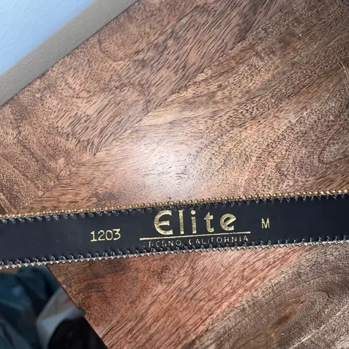 Elite Belt Womens Medium Colorful Woven Fabric with Gold Stud Detail Boho