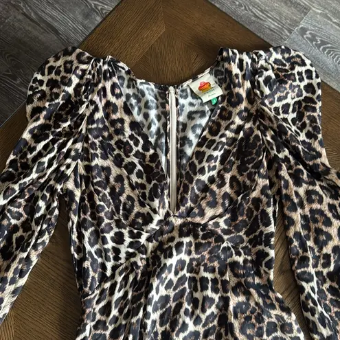 Farm Rio Cream Natural Skin Lenzing™ Ecovero™ Viscose Midi Dress, Small, $230