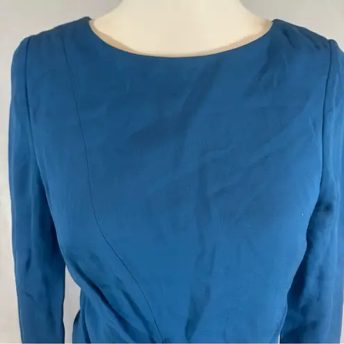 Reiss true blue long sleeve side twist knot ora top size 2