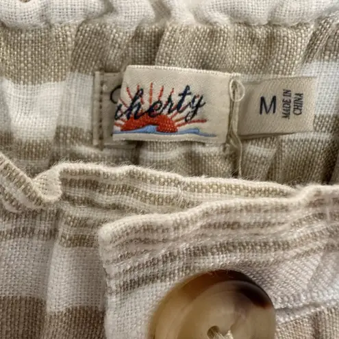 Faherty Monterey 100% Linen Elastic Waist Wide