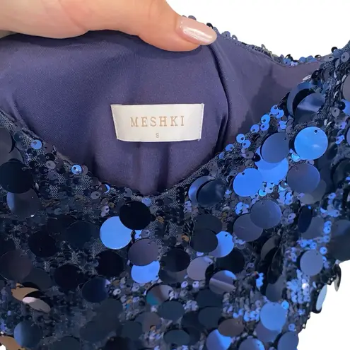 Meshki Romily Sequin Mini Dress In Midnight Navy Size Small