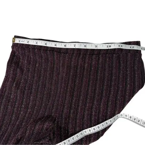 Burgundy Gold Stretchy Flared Pants Size M