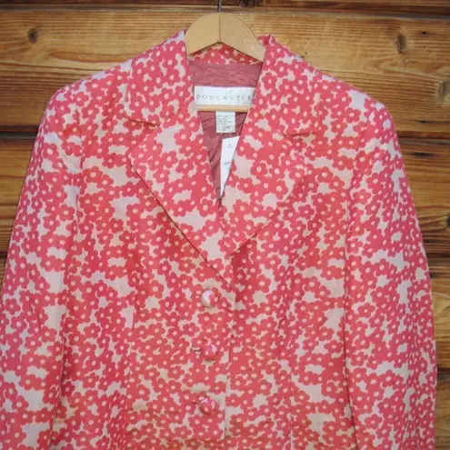 Doncaster NWT Floral Silk Linen Blend Blazer Jacket