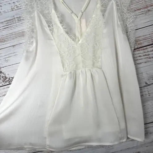 Lovestitch NEW with tags Ivory Kaylee Lace and Satin Blouse, NWT, Size Small