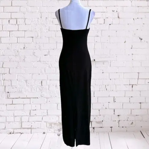 Jump VINTAGE 90s Apparel Co by Wendye Chaitin Velvet Fitted Maxi Dress Black 5/6