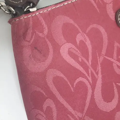 Y2K Pink Crossbody Purse Heart Detailing Vintage