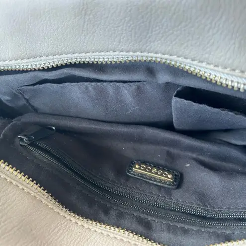 Purse Elegant Green and Black Satchel with Gold Handle/CESCA