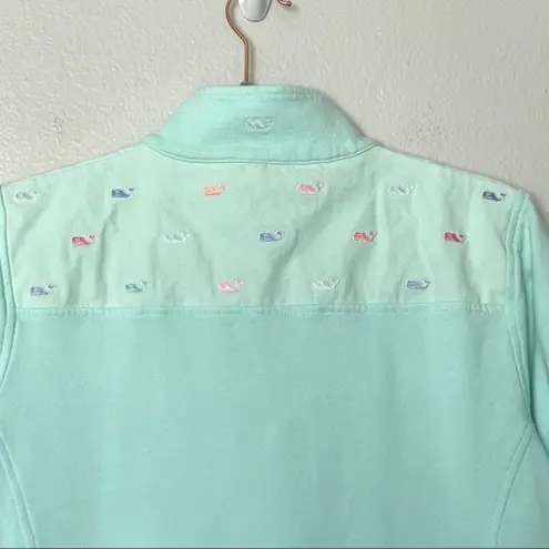 Vineyard Vines  Embroidered Whale Classic Shep Pullover 1/4 Zip Shirt Size Small