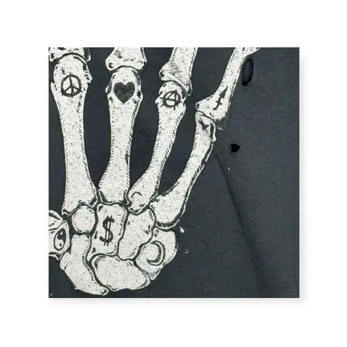 Unif Rare: š¤ Y2K Skeleton Skull Hand Muscle Tee Tank š¤ Vintage Black š¤ Small š¤