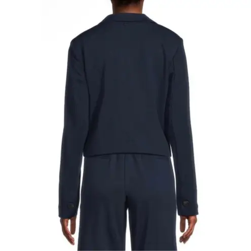 2 PC Adrienne Landau Onyx Women's Crop Blazer AND Onyx Pencil Slacks NWT Blue