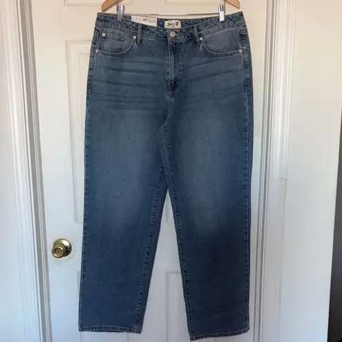 Seven7  Loose High Rise Straight Leg Jeans NWT Blue Size 12