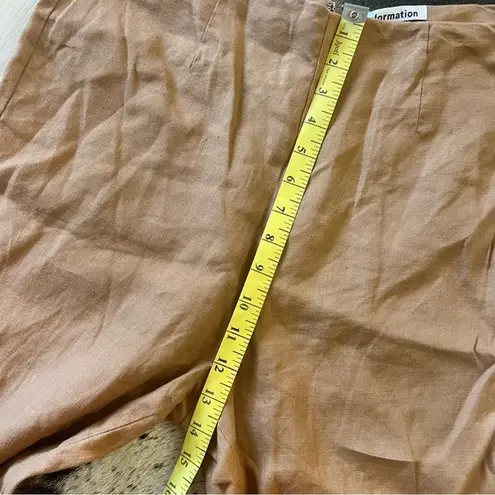 Reformation  Brown Justin 100% Linen Trouser‎ Pant Size 8