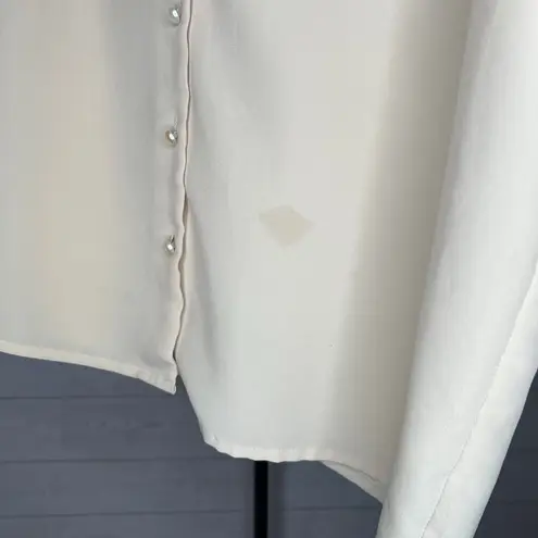 Ship 'N Shore vintage ecru embroidered blouse Size 14