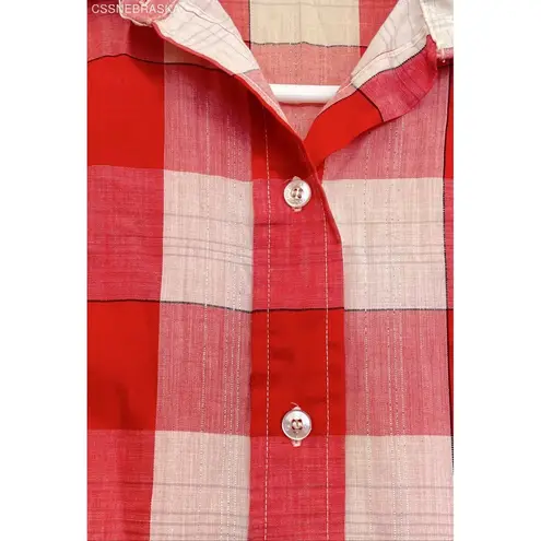 1970's Levis Women's Red/ White Button