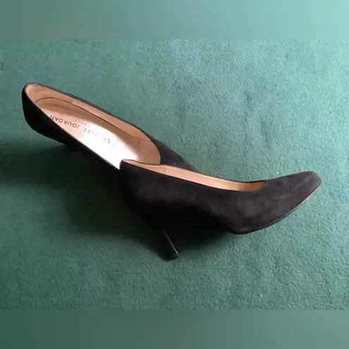 Genuine suede leather pumps 🖤mid heels 🖤 Black Size 7.5