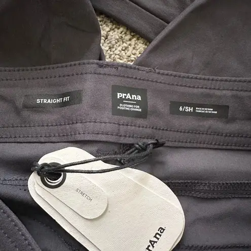 prAna dark gray straight fit Halle pants size 6 Short NWT
