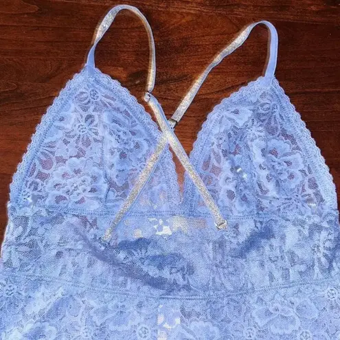 Victoria's Secret  Light Blue Lace Chemise Spaghetti Strap Slip Dress